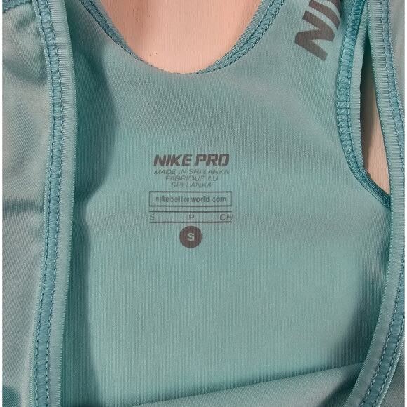 Nike pro womens small racer back performance running yoga gym tank center swoosh - Picture 5 of 7